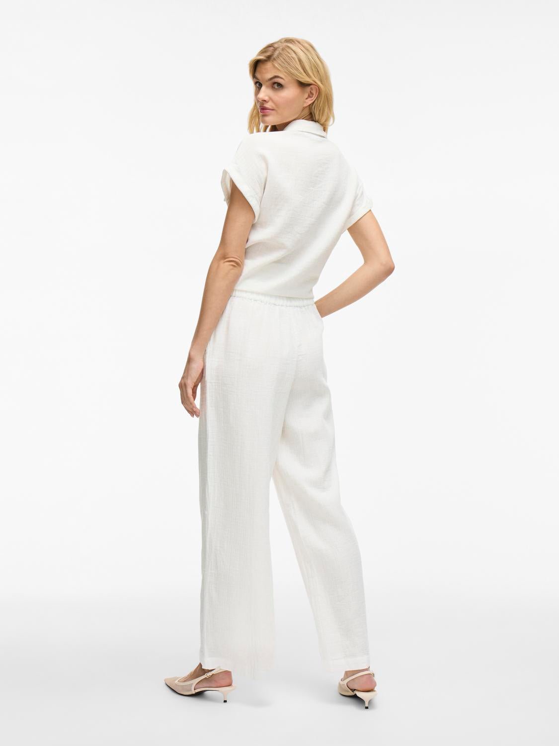 VILANIA Trousers - Snow White - VERO MODA & VILA Bergvik